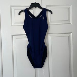 Navy blue TYR one piece bathing suit